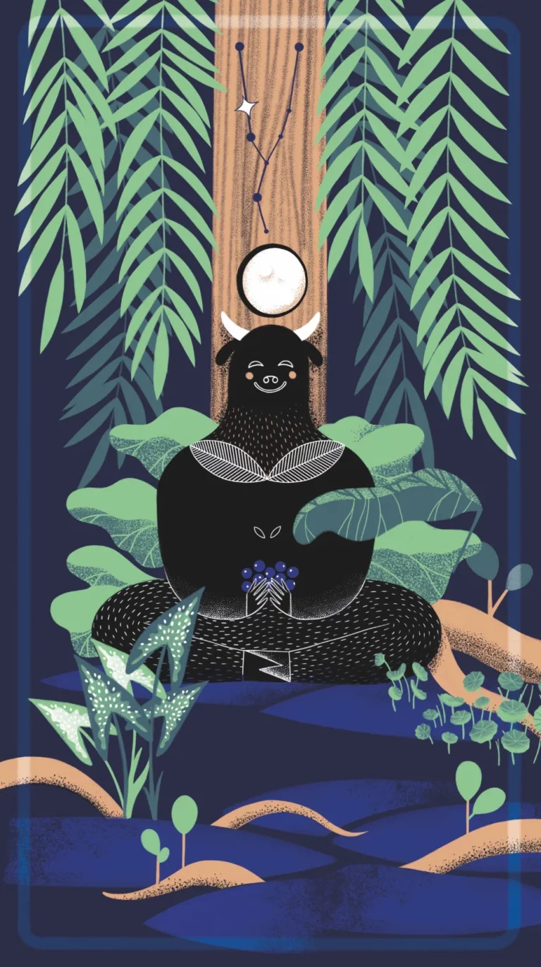 Carte Lune en Taureau, La Fille du Magicien