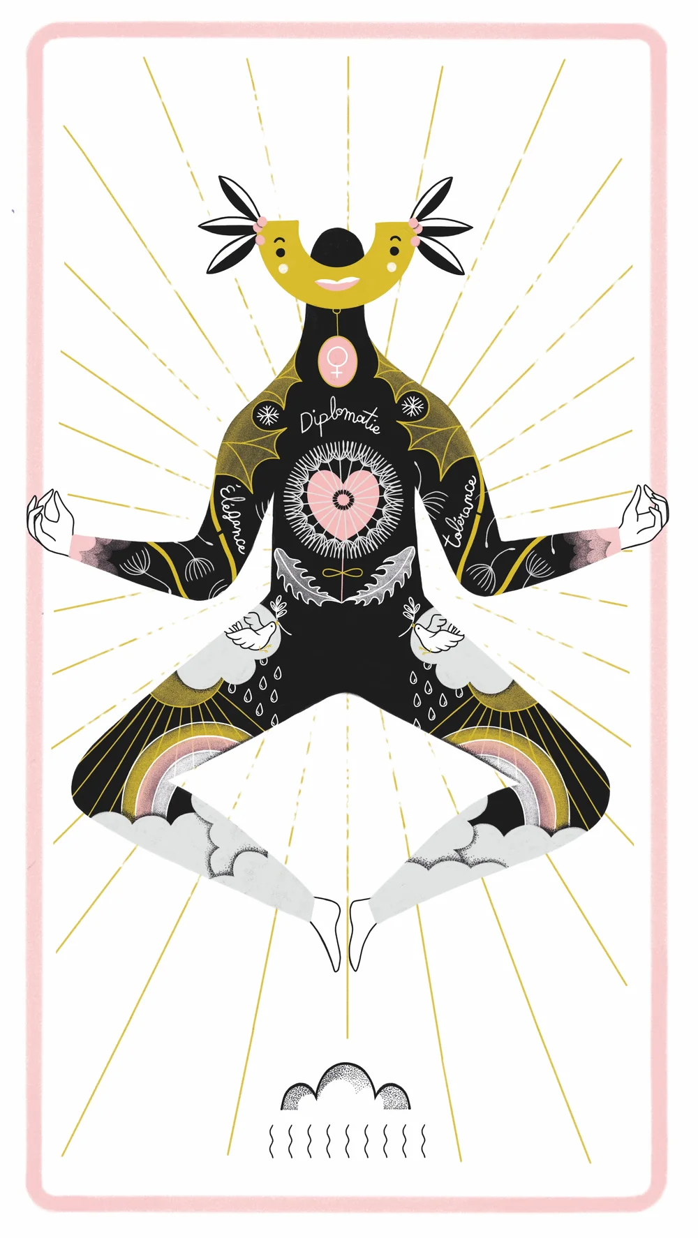 Illustration de l’Ascendant Balance, carte La Fille du Magicien