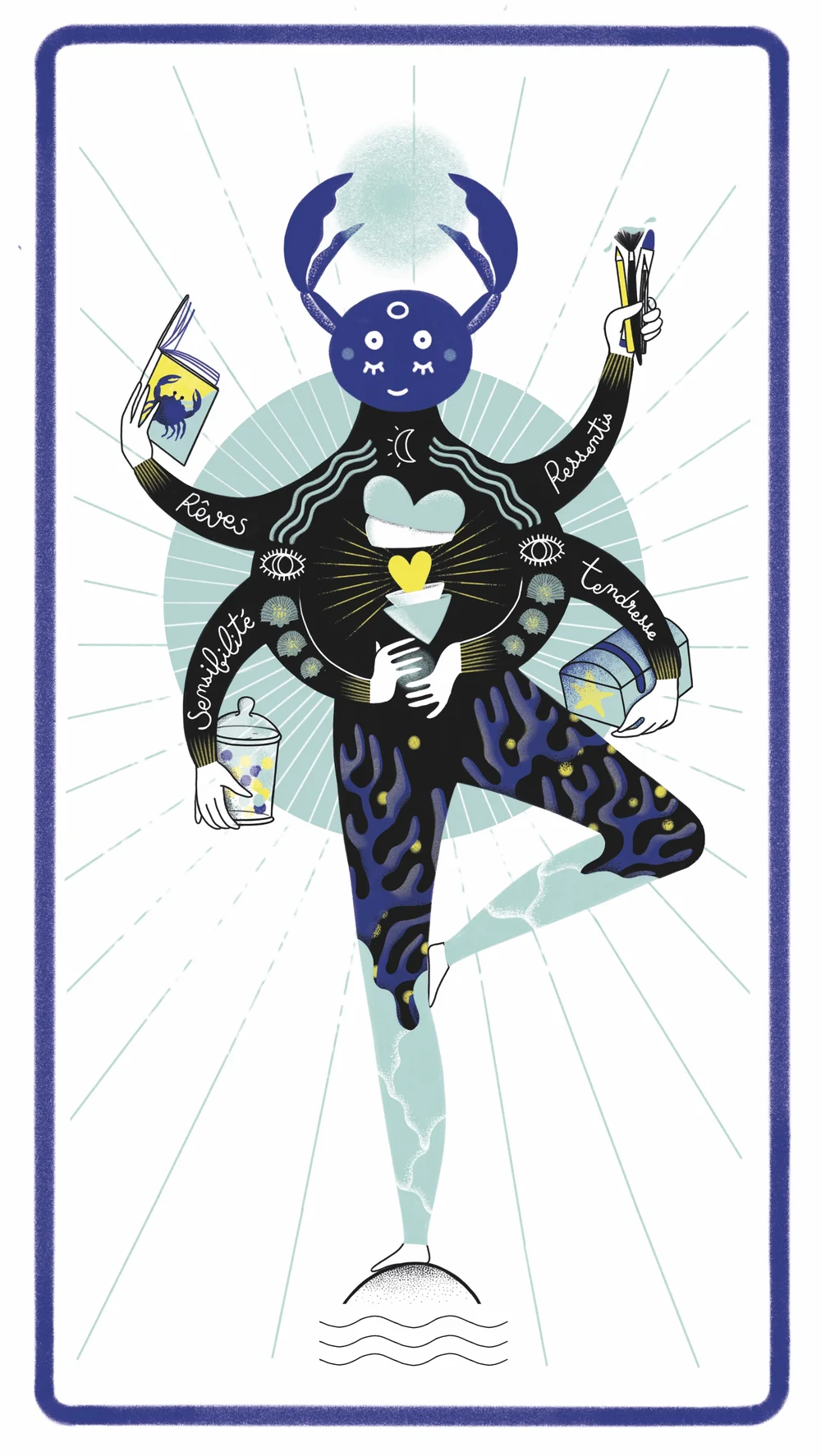 Illustration de l’Ascendant Cancer, carte La Fille du Magicien