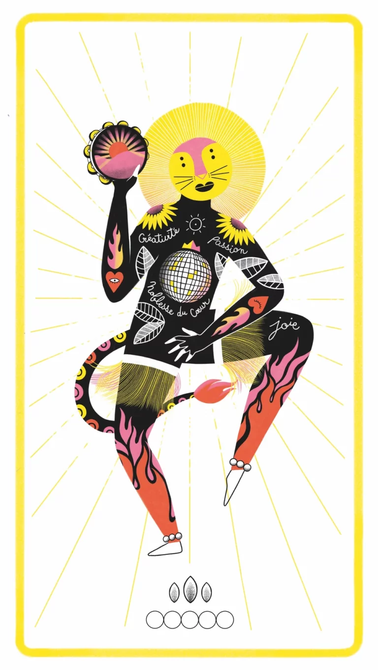 Carte du Lion, signe du Descendant pour un Ascendant Verseau, La Fille du Magicien