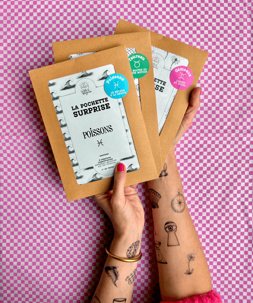 astro surprise gemeaux taureau poissons tattoo secret santa cadeau astrologie